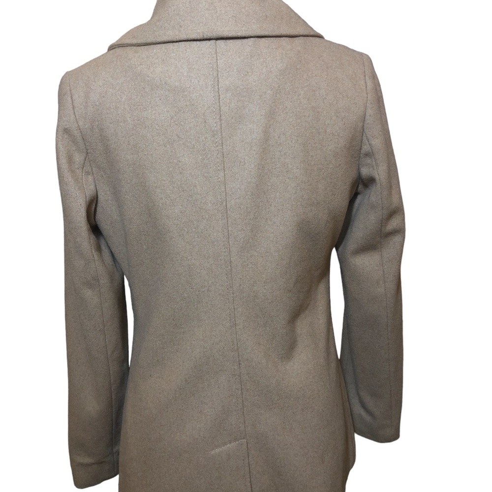 Merona Camel Pea Coat Wool Blend Small Petite - Picture 4 of 6